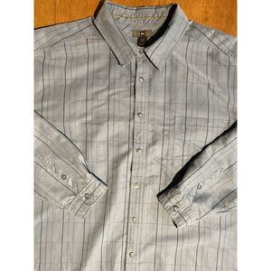 REI Shirt Mens 2XL Long Sleeve Button Up Casual Hiking Outdoors Rayon57%/poly43%